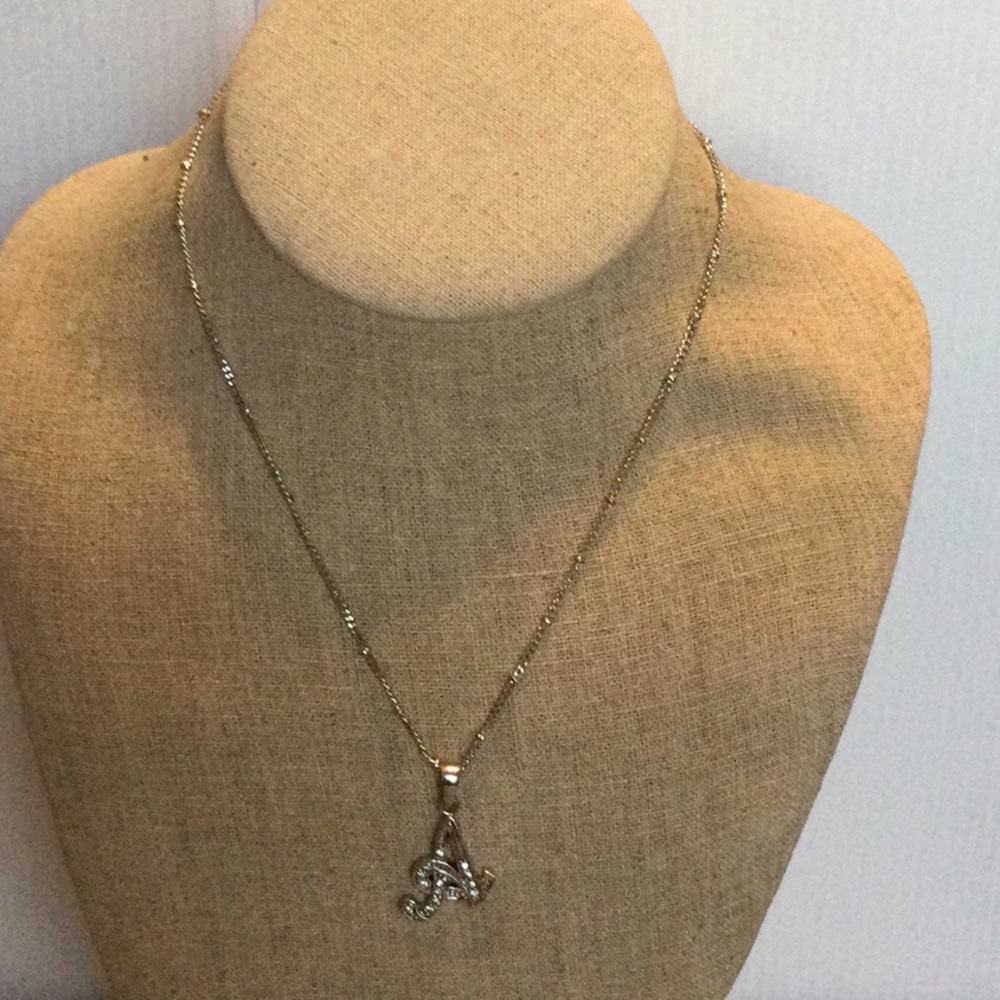 Silver Initial A Chain